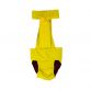 yellow waterproof diaper overall - back