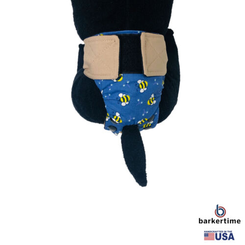 happy bees on beige diaper snappy - model 2