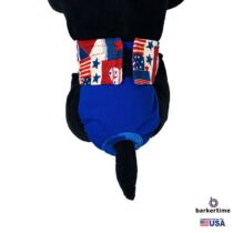 patriotic love on blue diaper – model 2