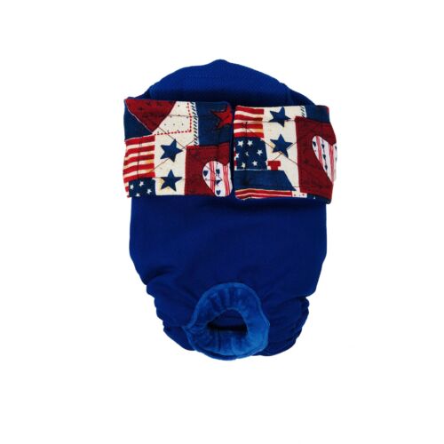 patriotic love on blue diaper