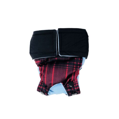 red plaid diaper on black snappy red plaid diaper on black snappy
