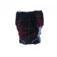 red plaid diaper snappy - back