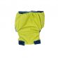 royal blue on neon yellow diaper snappy - back