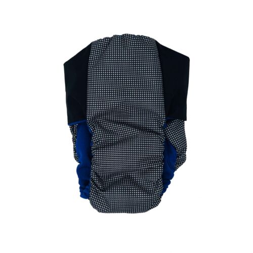 black on gingham diaper - back black on gingham diaper - back