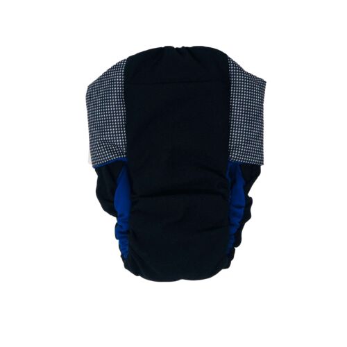 gingham on black diaper - back gingham on black diaper - back