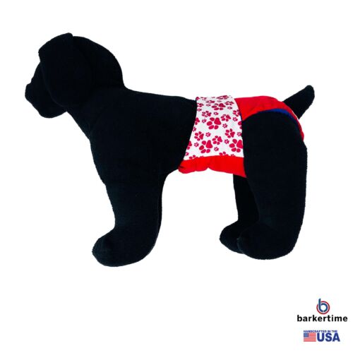 happy paws on red diaper - model 1 happy paws on red diaper - model 1