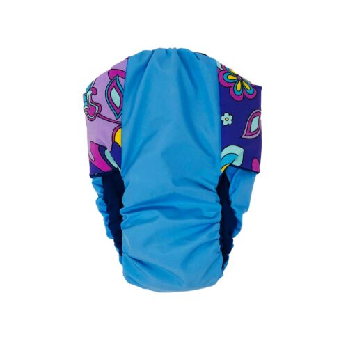 mystic flower on sky blue diaper - back mystic flower on sky blue diaper - back