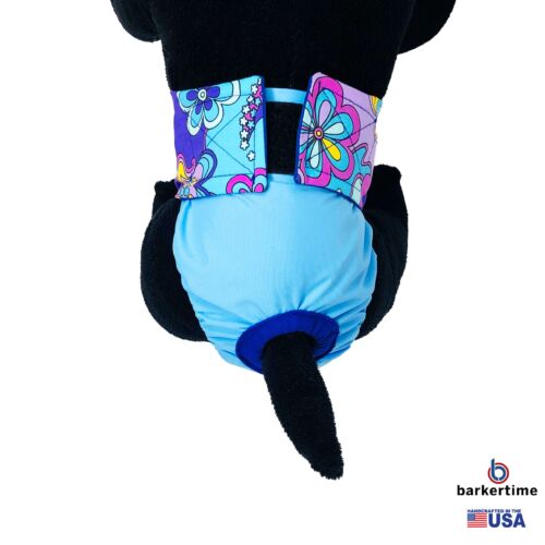 mystic flower on sky blue diaper - model 2 mystic flower on sky blue diaper - model 2