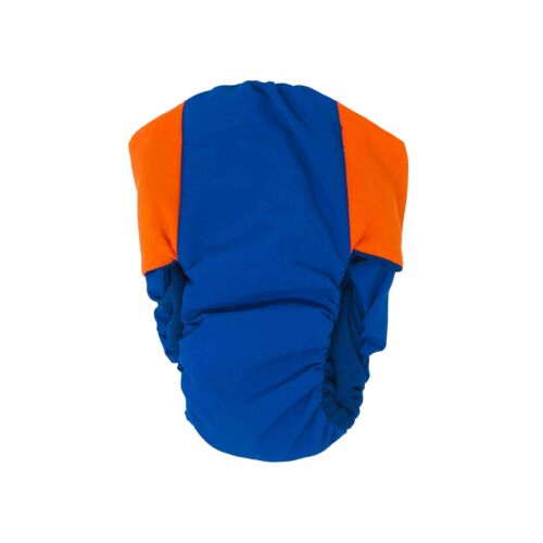 orange on royal blue diaper - back orange on royal blue diaper - back