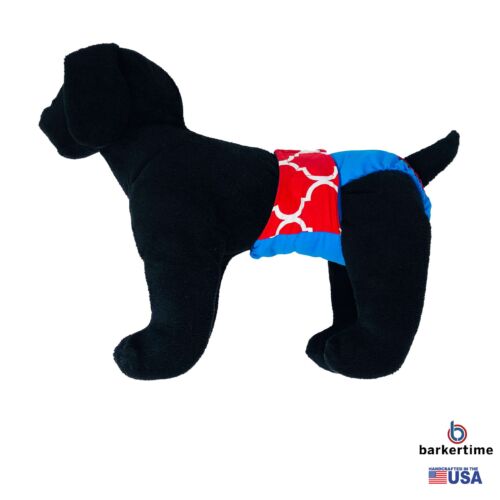 red quatrefoil on sky blue diaper - model 1 red quatrefoil on sky blue diaper - model 1