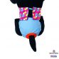 toucan pink on sky blue diaper - model 2