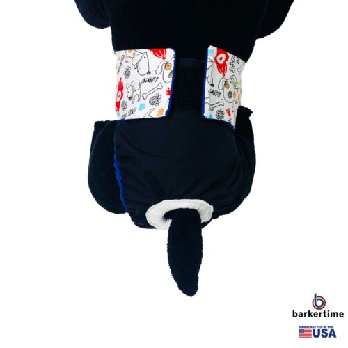 Ruff ruff on black diaper - model 2 Ruff ruff on black diaper - model 2