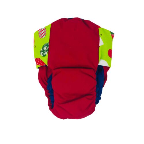 christmas stocking on red diaper - back christmas stocking on red diaper - back