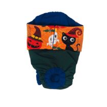 Halloween on Green   Dog Diaper