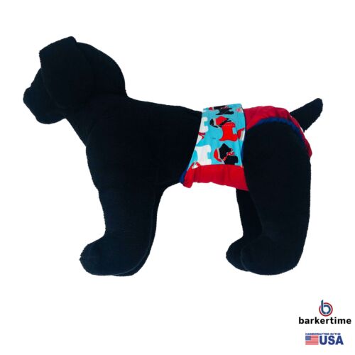 holiday doggie on red diaper - model 1 holiday doggie on red diaper - model 1