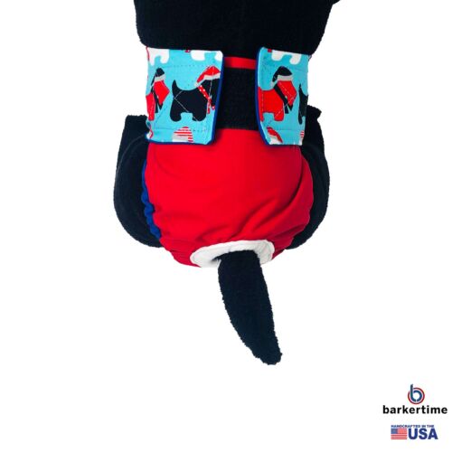 holiday doggie on red diaper - model 2 holiday doggie on red diaper - model 2