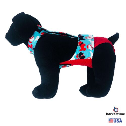 holiday doggie on red diaper overall - model 1 holiday doggie on red diaper overall - model 1