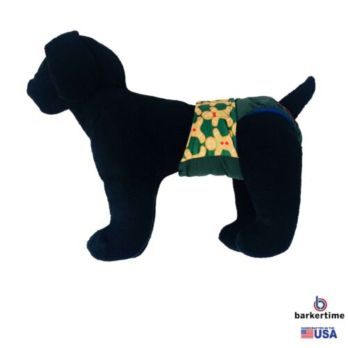 holiday gingerbread man on green diaper - model 1 holiday gingerbread man on green diaper - model 1