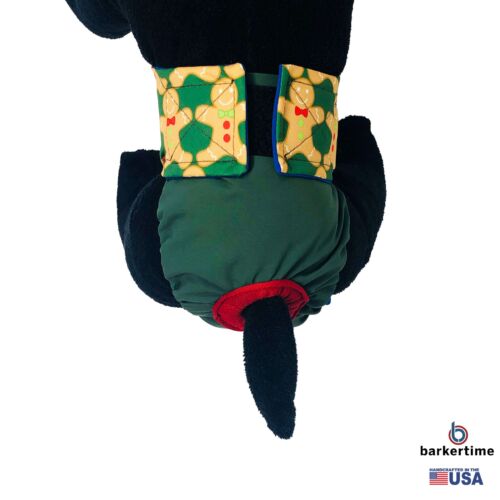 holiday gingerbread man on green diaper - model 2 holiday gingerbread man on green diaper - model 2