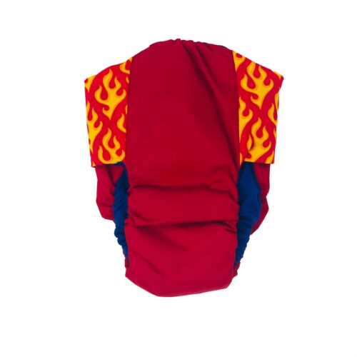 hot flames on red diaper - back hot flames on red diaper - back