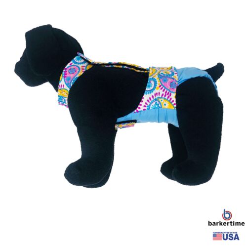 paisley pastel flower on baby blue diaper overall - model 1 paisley pastel flower on baby blue diaper overall - model 1