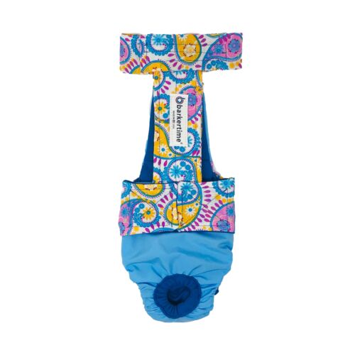 paisley pastel flower on baby blue diaper overall