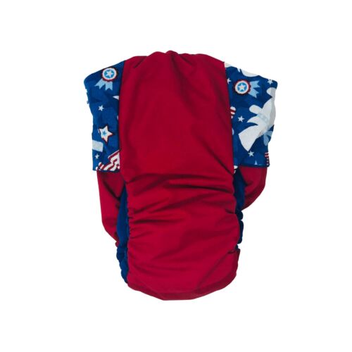 patriotic doggie on red diaper - back patriotic doggie on red diaper - back