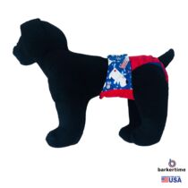 patriotic doggie on red diaper – model 1