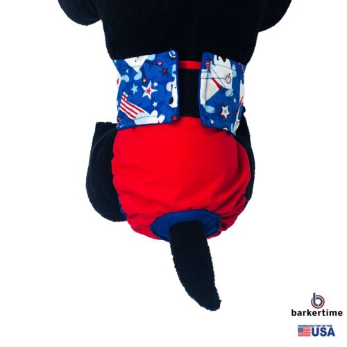 patriotic doggie on red diaper - model 2 patriotic doggie on red diaper - model 2