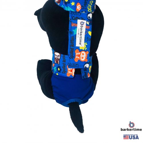 sweet baby spoiled rotten on royal blue diaper overall - model 2