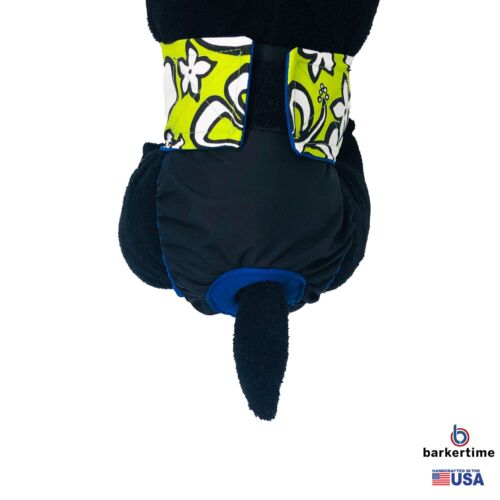 white hawaiian lime green on black diaper - model 2 white hawaiian lime green on black diaper - model 2