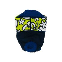 White Hawaiian Lime Green on Black   Dog Diaper