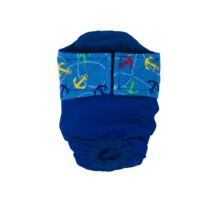 Blue Anchors on Blue   Dog Diaper
