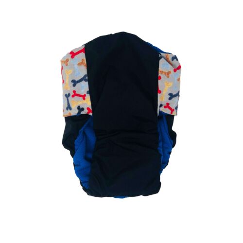 bones appetit on black diaper - back bones appetit on black diaper - back