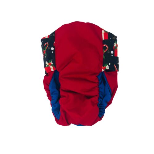 christmas presents on red diaper - back christmas presents on red diaper - back