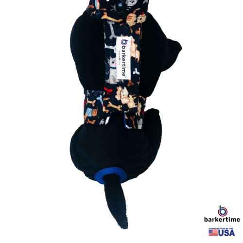 dogs and bones on black diaper overall - model 2 dogs and bones on black diaper overall - model 2