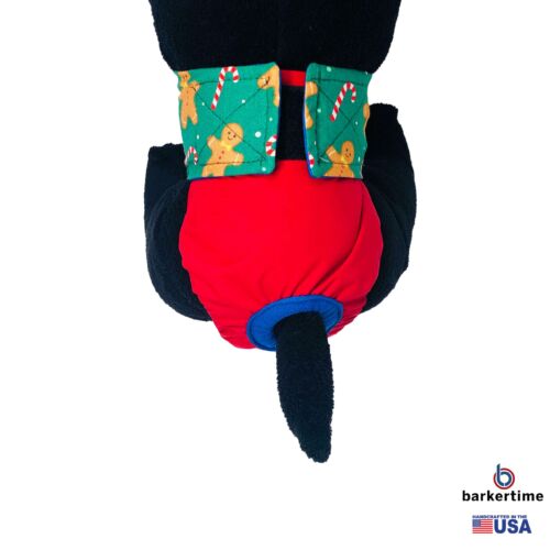 gingerbread candy cane on red diaper - model 2 gingerbread candy cane on red diaper - model 2