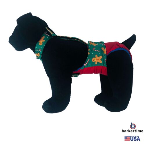 gingerbread candy cane on red diaper overall - model 1 gingerbread candy cane on red diaper overall - model 1