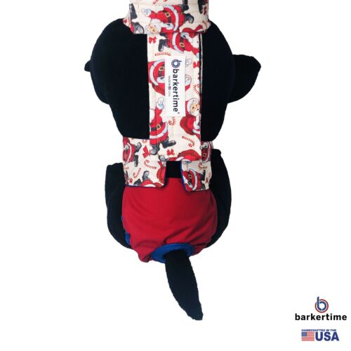 santa claus on red diaper overall - model 2 santa claus on red diaper overall - model 2