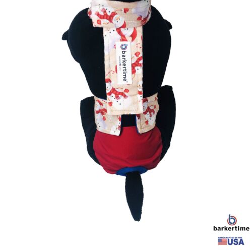 snowman on red diaper overall - model 2 snowman on red diaper overall - model 2