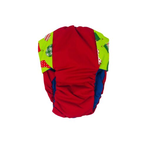 christmas stockings on red diaper - back christmas stockings on red diaper - back