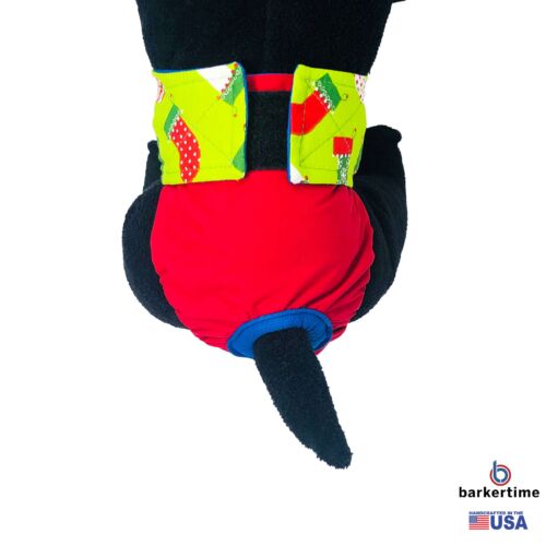 christmas stockings on red diaper - model 2 christmas stockings on red diaper - model 2