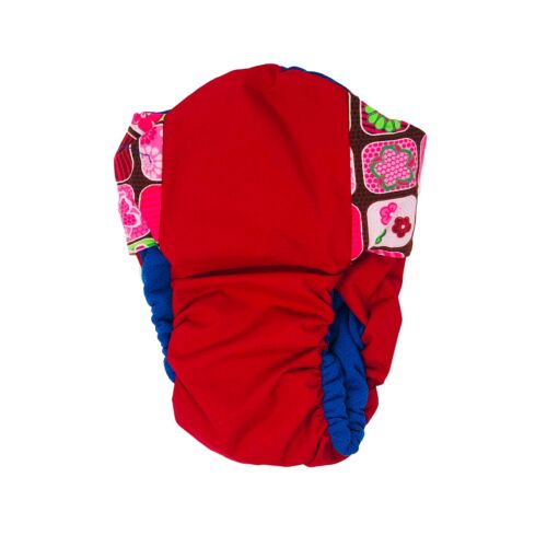 flower window on red diaper - back flower window on red diaper - back