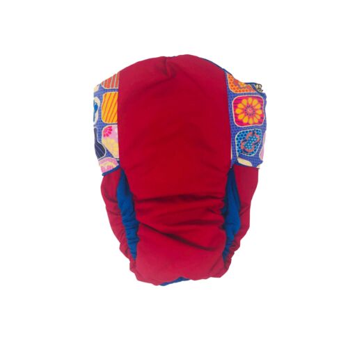 flower window purple on red diaper - back flower window purple on red diaper - back