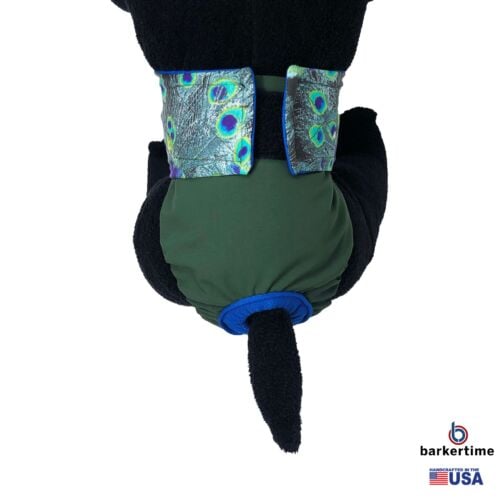 peacock on green diaper - model 2 peacock on green diaper - model 2