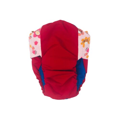 spring flower on red diaper - back spring flower on red diaper - back
