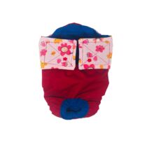 Spring Flower on Red   Dog Diaper