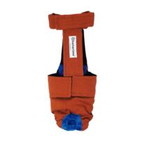 Burnt Orange   Dog Diaper Overall