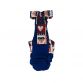 patriotic heart and love on blue diaper overall - back