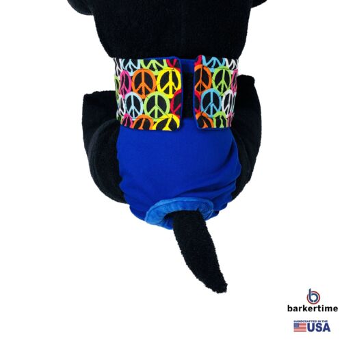 peace love on blue diaper - model 2 peace love on blue diaper - model 2